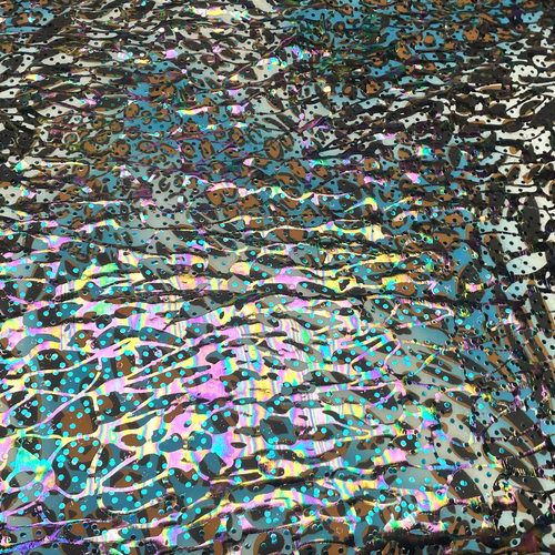 莱卡布烫金布料独特图案加烫金高弹力布四面弹力布料服装内衣面料