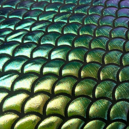 莱卡布弹力鱼鳞纹布烫金布料