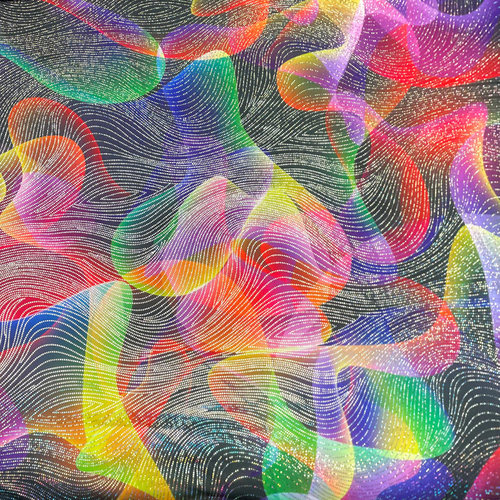 莱卡布烫金布料数码印花加烫金高弹力布四面布料服装内衣内裤面料