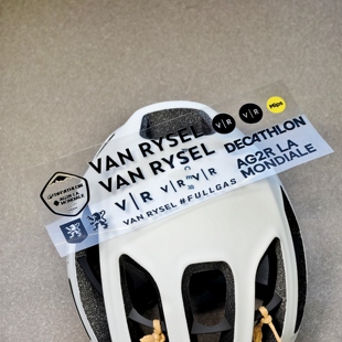 适用于装饰VANRYSEL RCR公路车头盔AG2R车队版贴纸