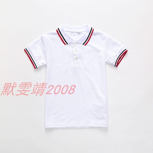 蓝色清凉纯棉短袖t恤校服同款