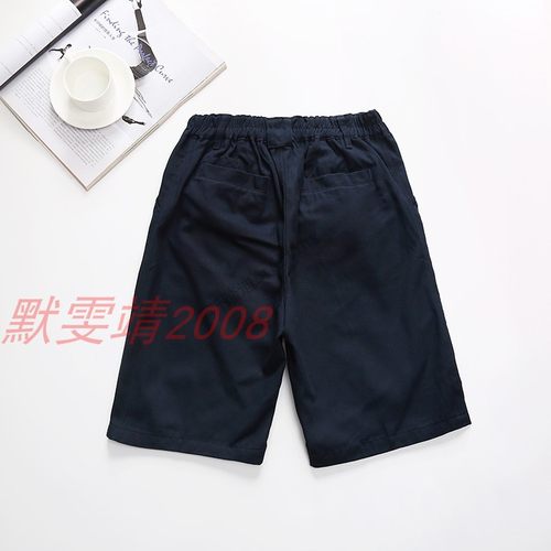 藏青色英伦小学生五分裤校服同款
