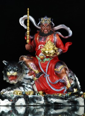 树脂武财神爷赵公明骑黑虎赵玄坛赵元帅神像招财进宝店铺礼品摆件