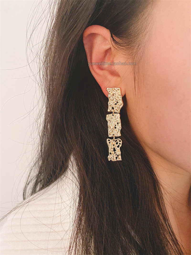 三镂空不规则长方形链耳钉 铜镀真金 手工diy饰品配件 半成品材料,饰品/流行首饰/时尚饰品新,其他DIY饰品配件,淘宝优惠券,粉丝福利购,淘宝优惠卷