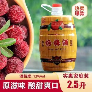 正宗杨梅酒12度5斤湖南靖州东魁杨梅子酒女生微醺原浆米酒