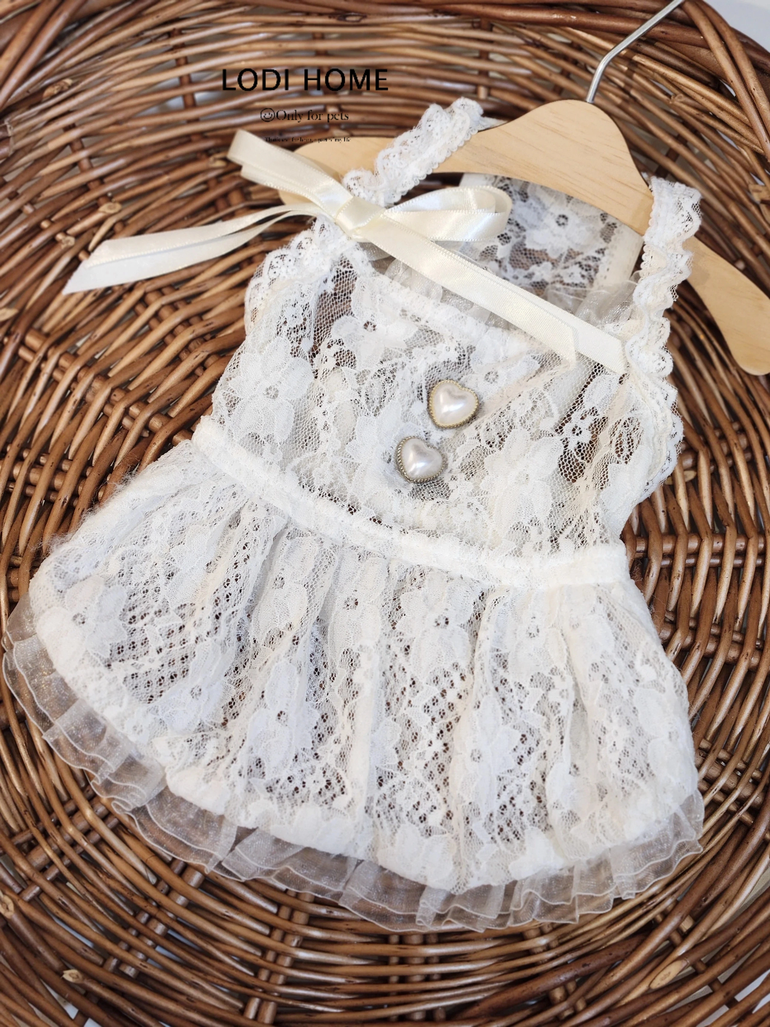 洛迪家春夏比熊贵宾碎花蕾丝吊带裙猫咪泰迪猫狗宠物小中型犬衣服