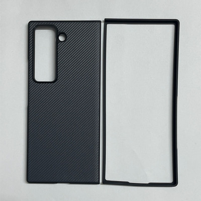 适用于三星ZFold6手机壳三星Zfold7凯夫拉同款W25碳纤维zflip7fe防指纹ZFlip4皮革fold3前框后壳保护壳zflip5