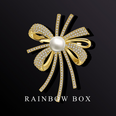 蝴蝶绿胸针珍珠送闺蜜别针高档