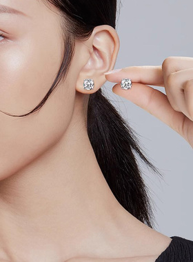 小耳钉女简约纯银气质睡觉不用摘的耳钉冷淡风节日礼物送女朋友