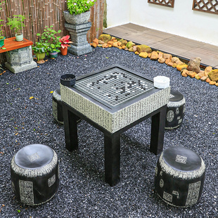 庭院花园象棋围棋两用棋盘桌阳台室外户外家用多功能小茶桌几组合