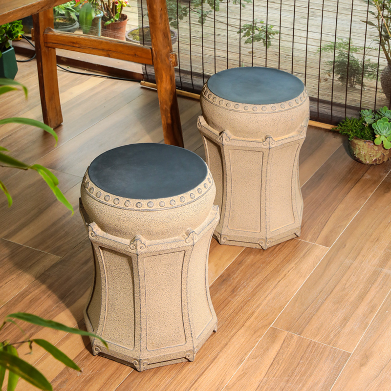 新中式仿石矮凳子花墩