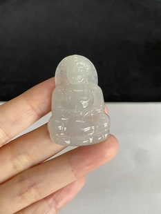 翡翠吊坠男女款 缅甸天然a货冰种观音挂件玉坠