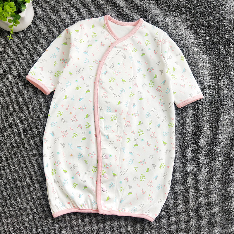 超方便好穿春秋婴儿睡袍纯棉两用哈衣防踢男女宝宝A类3月6月922