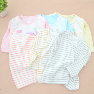 纯棉空调衫 男女宝宝长袖 柔软透气肩扣柔软婴儿606 夏季 康欣儿薄款