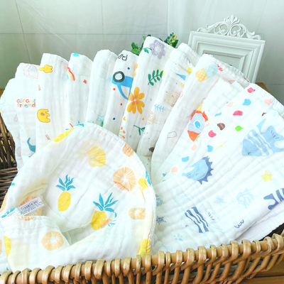 柔软纯棉无荧光纱布6层方巾