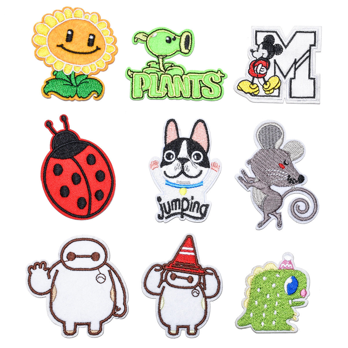 可爱卡通装饰补丁贴甲壳虫电脑刺绣贴小动物自粘免熨烫背胶布贴