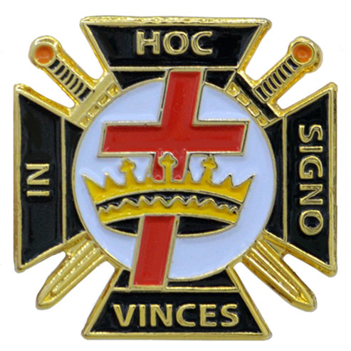 中世纪圣殿骑士团复古风格小徽章摩托车骑士胸针男胸章金银色可选