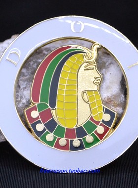 埃及伊西斯爱西斯智慧女神人物白色圆形合金车贴车标车尾标 包邮