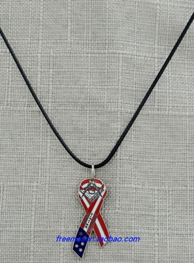 美国星条旗共济会百搭镀银吊坠