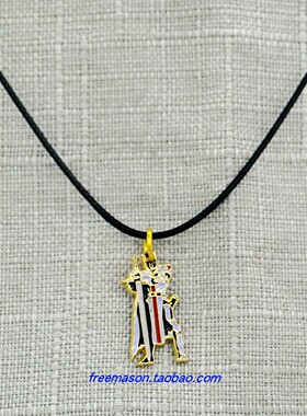 欧美共济会男士百搭镀金项链吊坠