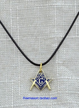 欧美共济会男士街舞百搭镀金吊坠