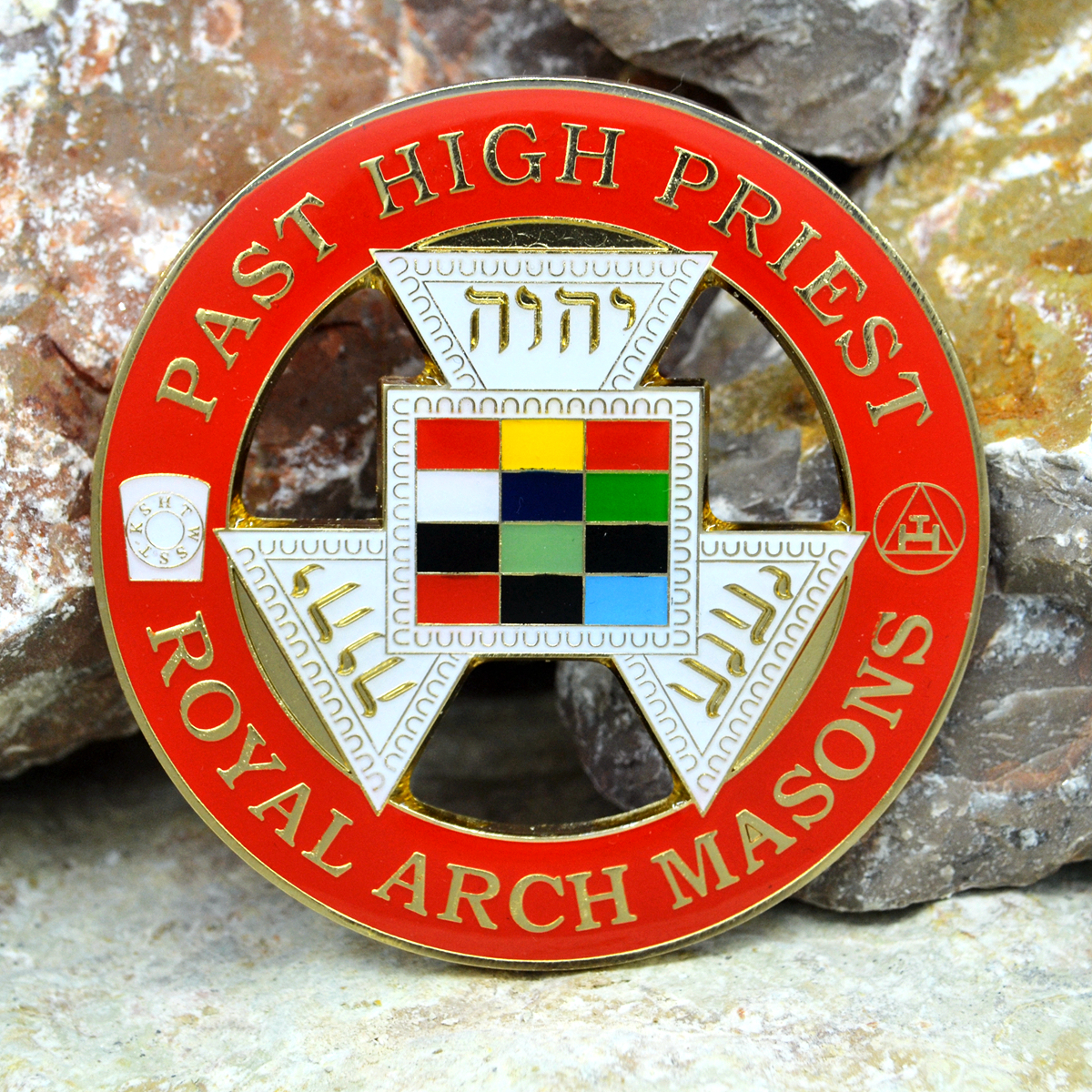 共济会皇家拱门会Royal Arch Masonry车标牌匾标志物金属圆形车贴