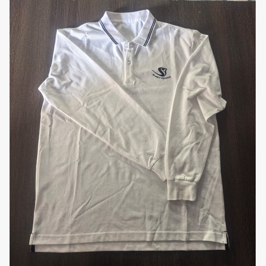 白色纯棉长袖打底衫短袖校服上衣