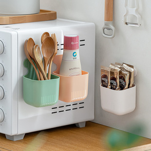纳川磁吸收纳盒冰箱侧面壁挂储物盒家用免打孔带引磁片小物置