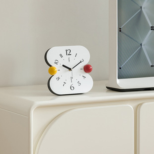 wozoom屋准奶油风客厅桌面摆件家居装饰品感创意时钟摆放式
