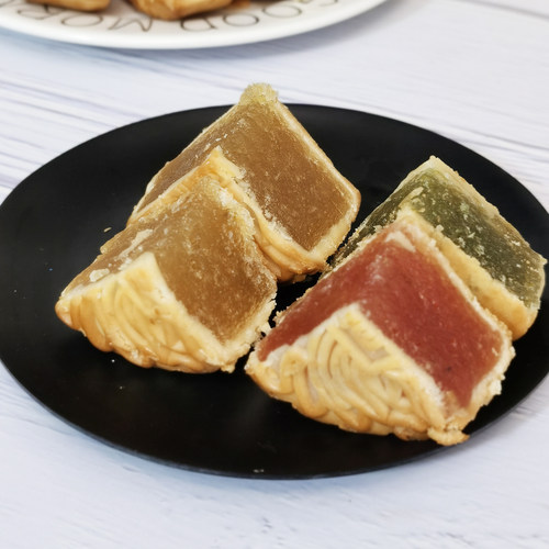 荔荣酒家月饼广州广式水果味凤梨哈密瓜草莓散装中秋多口味礼盒