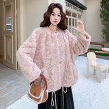 2025冬装新品仿生皮草外套女保暖减龄优雅大衣2892-1P225K325，女装皮草，2C339