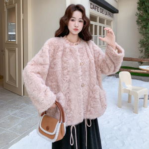 2025冬装新品仿生皮草外套女保暖减龄优雅大衣2892-1P225K325图片