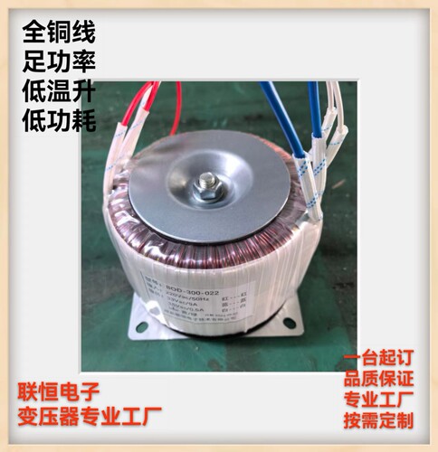 环形电源隔离变压器220V转20V单10V5V足功率500W功放机专用全铜线