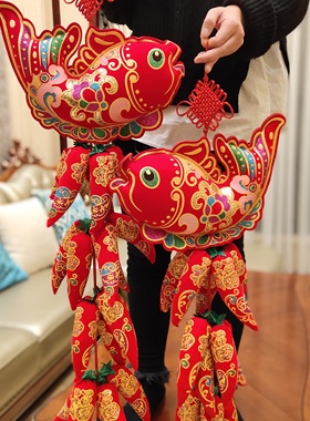 新年春节装饰乔迁新房客厅酒店喜庆用品红红火火辣椒串中国结挂件