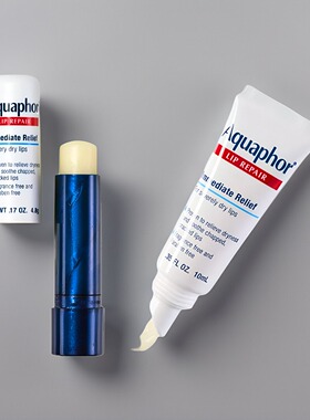 现货美国进口Aquaphor优色林防水保湿修护干裂脱皮滋润唇膏膜10ml