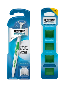 现货美国进口版李斯德林Reach牙线架加替换牙线头1架子+8个替换头