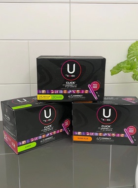 现货 美国进口Kotex高洁丝塑料短导管卫生棉条普通/加大流量96支