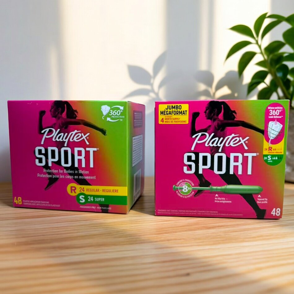 现货 美国进口Playtex sport倍得适运动款卫生棉条中号大号ULTRA