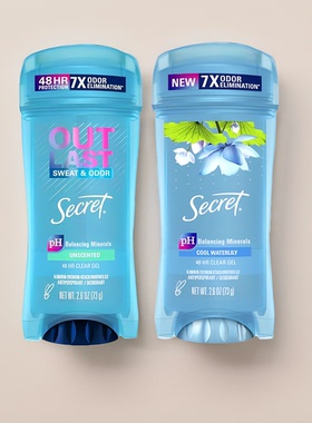 现货 美国进口Secret秘密啫喱止汗膏露香体膏去异味无味清香73克