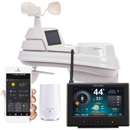 AcuRite 01211M无线气象站 Wi-Fi天气预报器 5合1温度湿度 风速.
