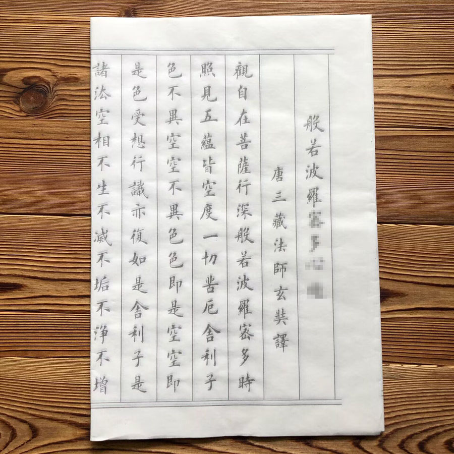 般若波罗密多毛笔楷书宣纸字帖描红初学入门学生小楷书法临摹