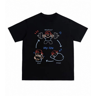 宽松重磅纯棉280克短袖 WASSUP 夏季 万人种草 t恤男女 奥莱甄选