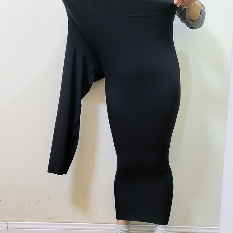 特大码260斤莱卡轻薄瑜伽裤胖mm收腹超弹紧身小脚百搭九分裤春夏