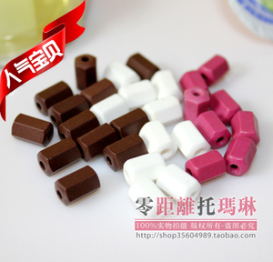 1000颗 批fa托玛琳珠子亚光 六角形锗石散珠  六棱饰品散珠子