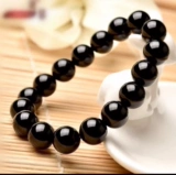 Томариновый браслет глазированные черные круглые бусины яркий браслет мужской вермикулитный браслет красиво красиво