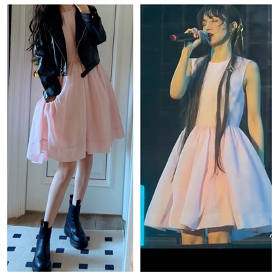 25早春叶小泡定制满岛光同款 粉色梦幻精灵 蓬蓬连衣裙生日礼服裙