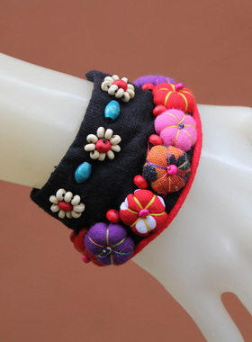 云南民族风舞蹈布艺小礼物手链