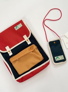 Alice's World21秋冬TinyCottons休闲双肩包复古拼色背包单肩包