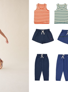 Alice World | 22SS春夏TINY COTTONS儿童休闲条纹背心长裤短裤