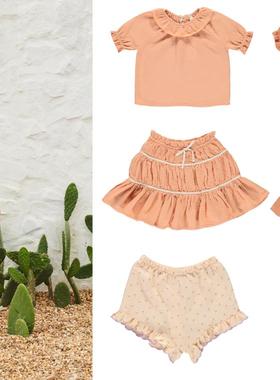 现货Alice World | 22SS春夏LIILU儿童有机棉上衣短裤半裙